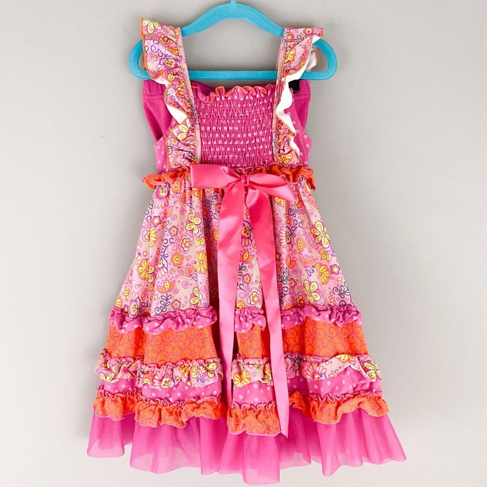 GiGi 2 Piece Pink Ruffle Outfit Size 3/4